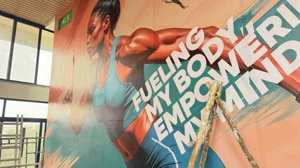KCB Bank wall mural, Fueling My Body, Empowering My Mind